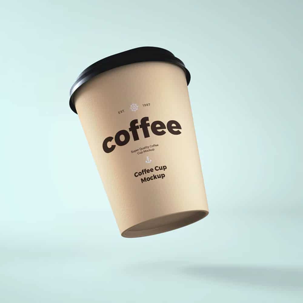 Paper Coffee Cup PSD Mockup