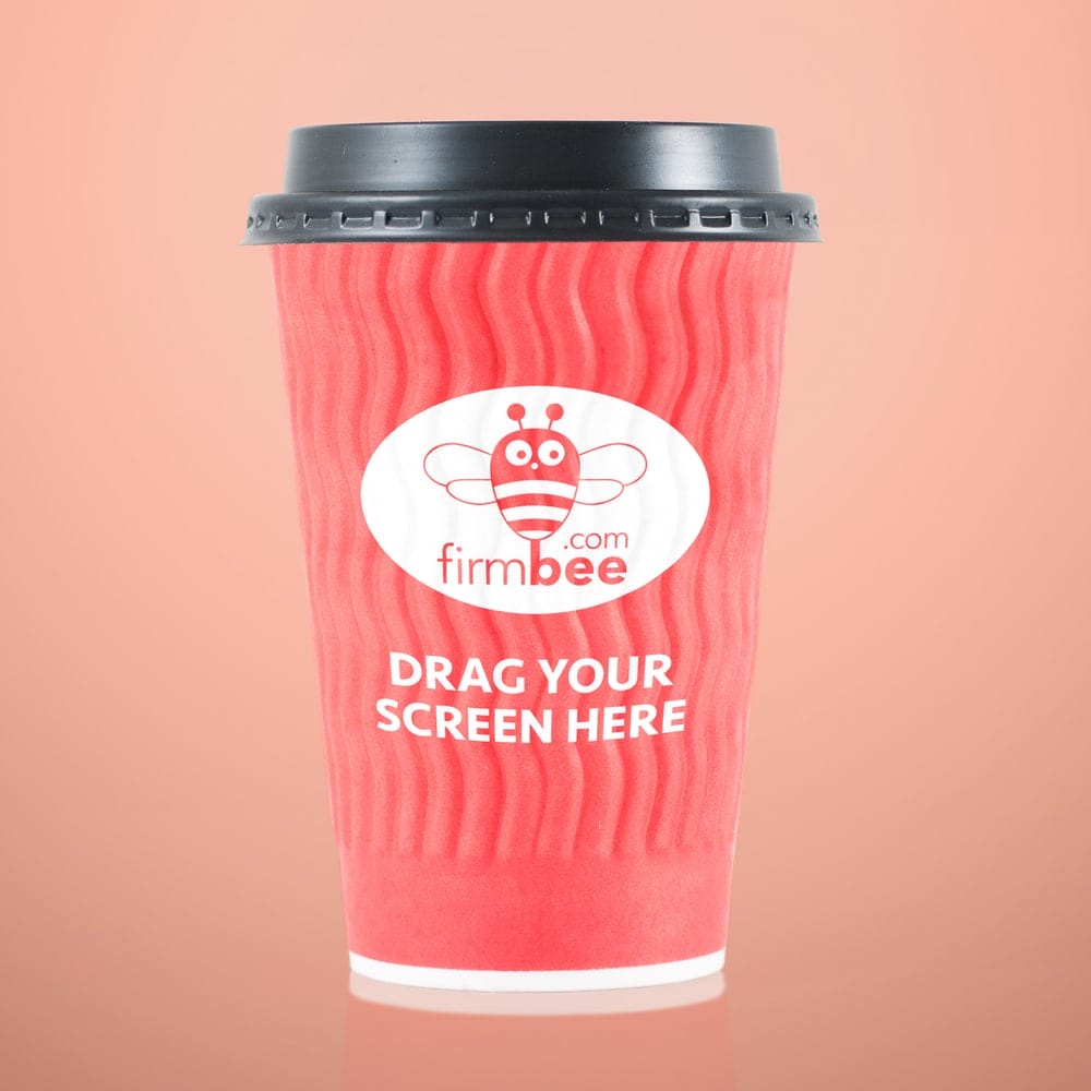 Pink Coffee Cup Mockup PSD