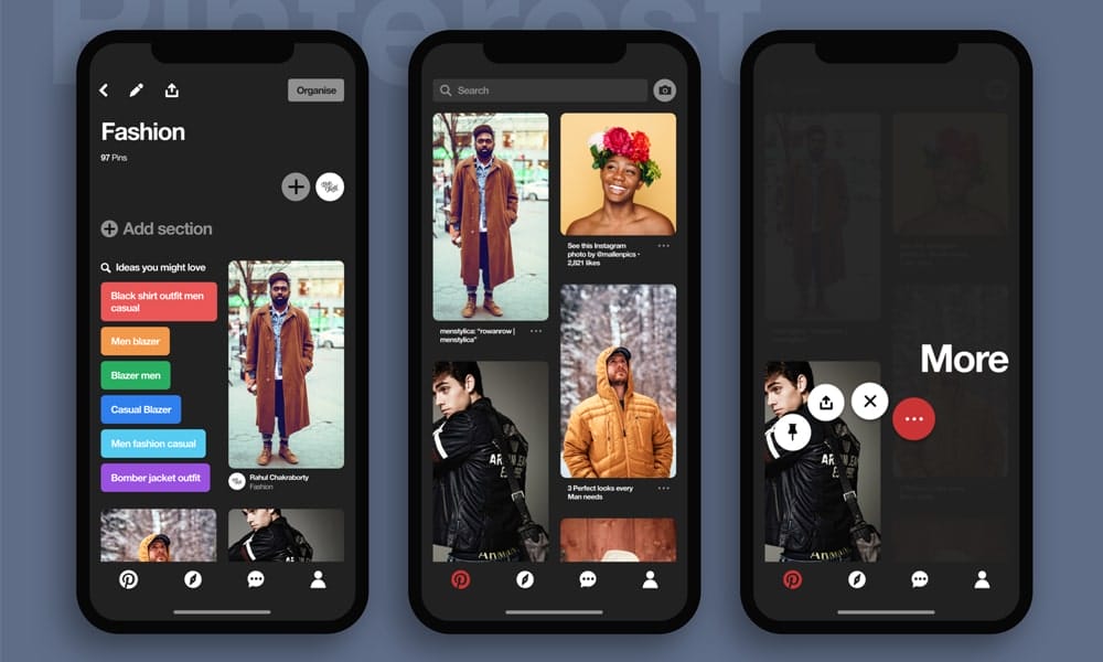 Pinterest Dark Figma Freebie