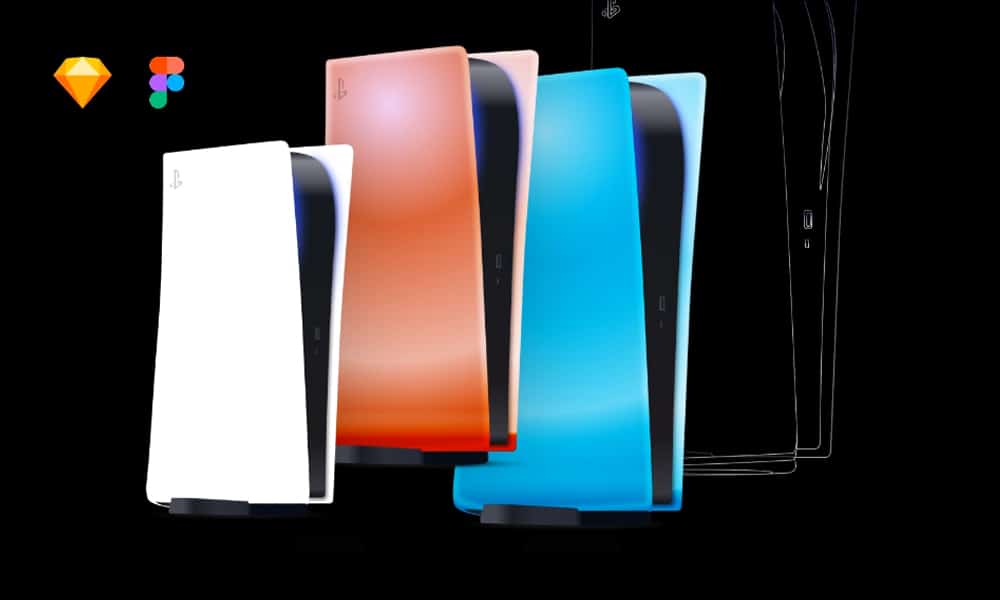 Playstation 5 Vector Customize Mockup