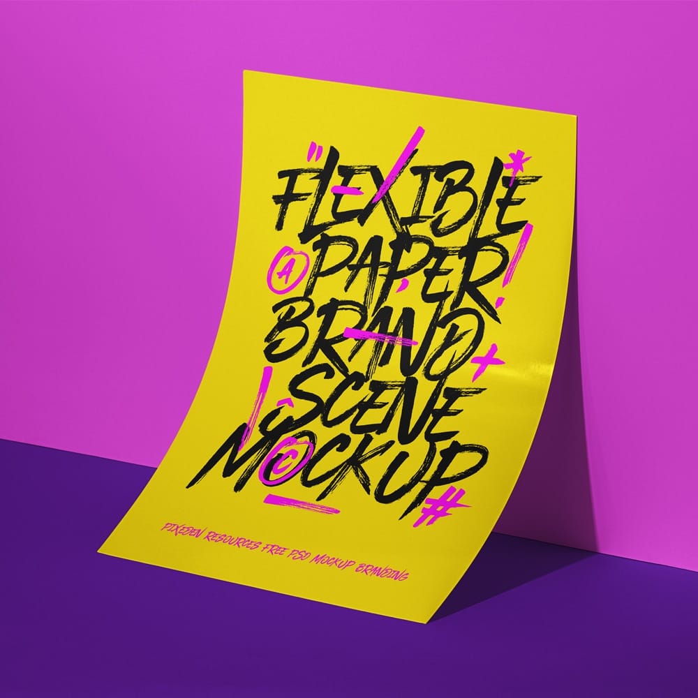 PSD Paper Brand Scene Mockup