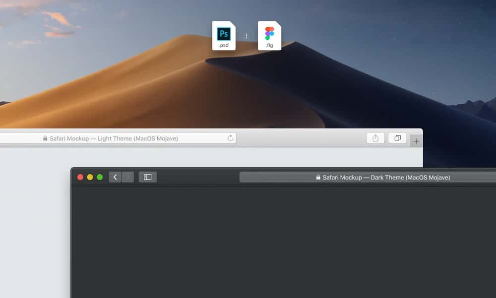 Safari Mockup (Dark & Light Themes)