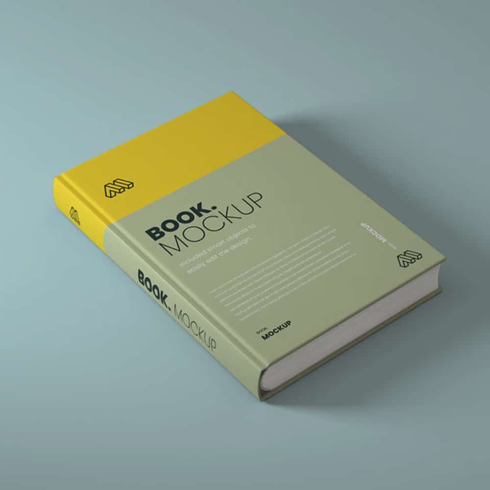Side View Book PSD Mockup
