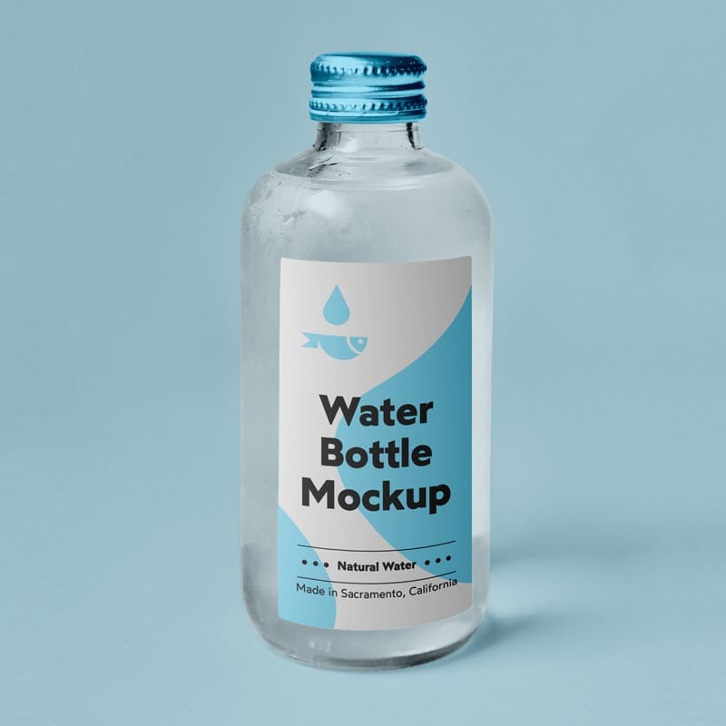 Small Glass Bottle Mockup