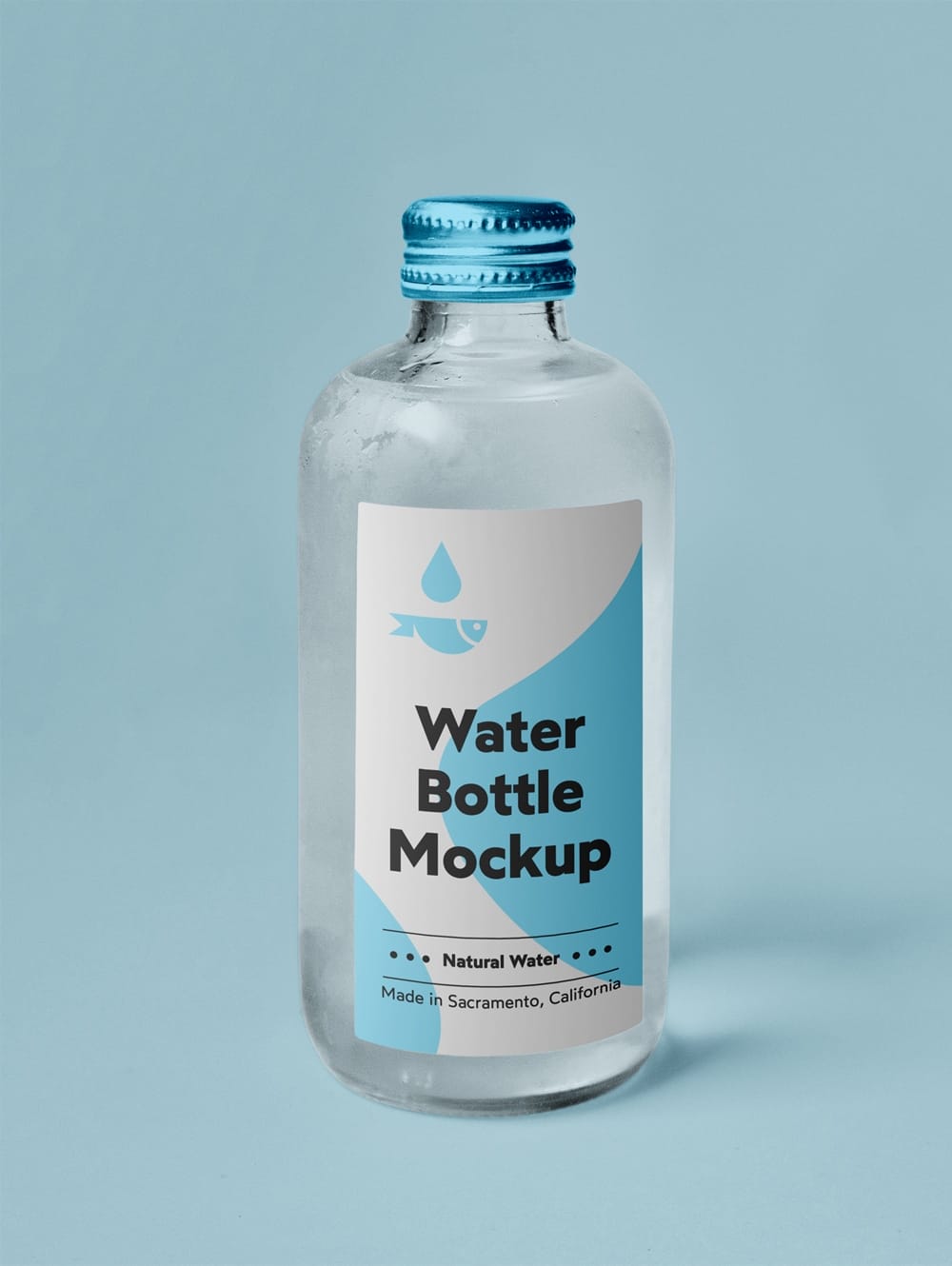 Small Glass Bottle Mockup