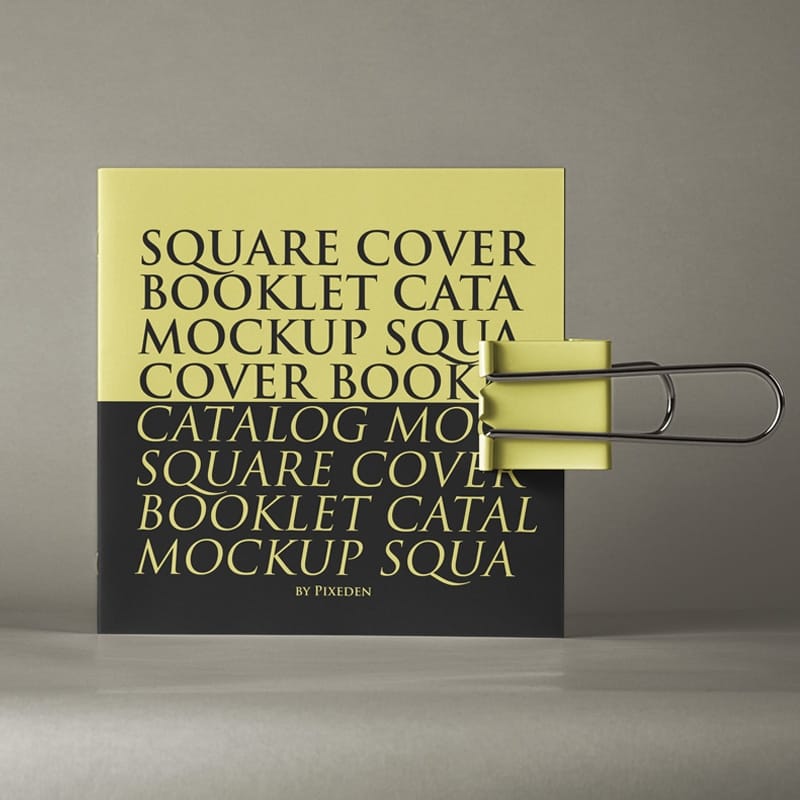 Square PSD Brochure Mockup