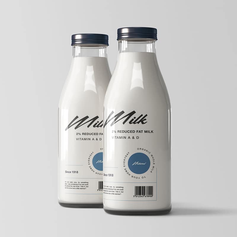 Two Milk Bottles Mockup » CSS Author