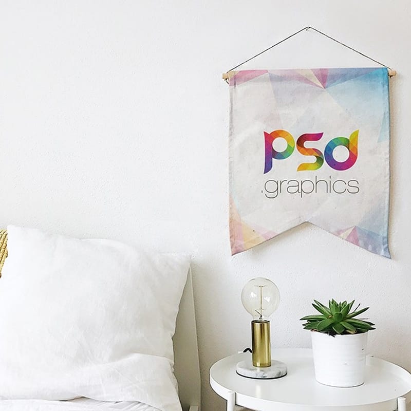 Wall Hanging Banner Mockup