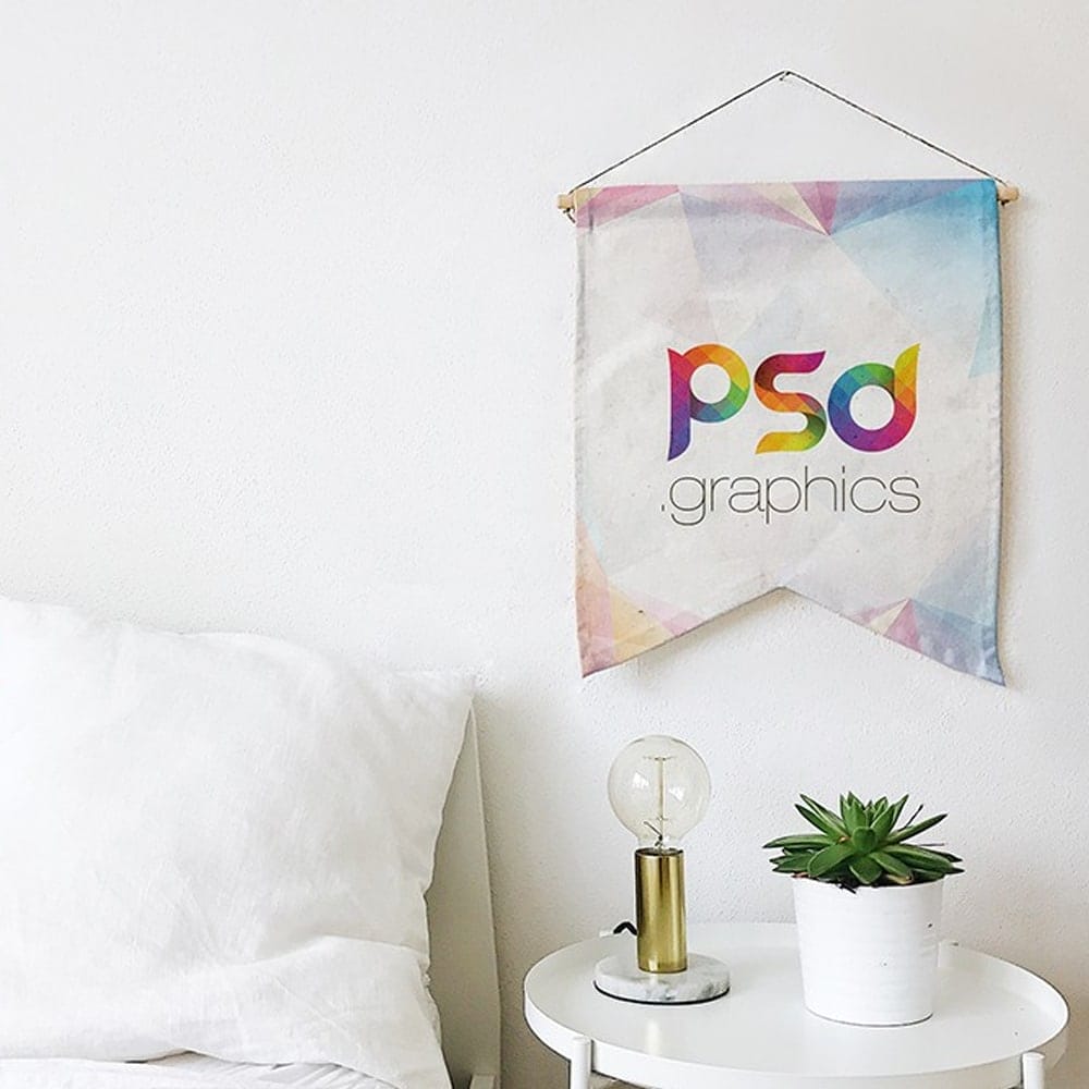 Wall Hanging Banner Mockup