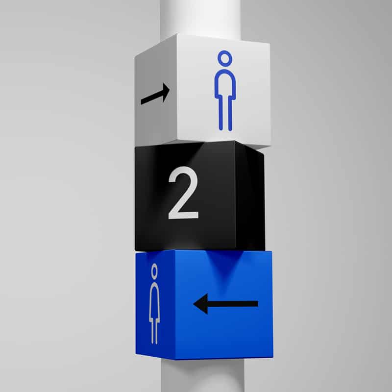 Wayfinding Sign PSD Mockup