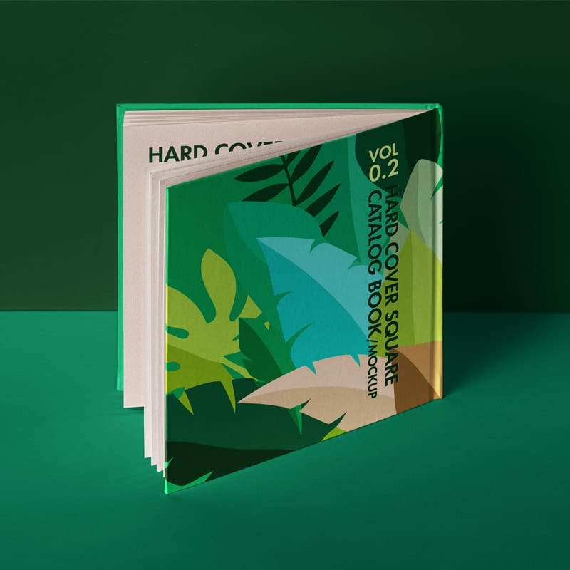 Back PSD Square Catalog Mockup