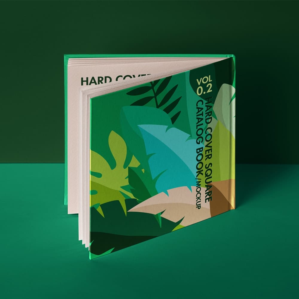 Back PSD Square Catalog Mockup