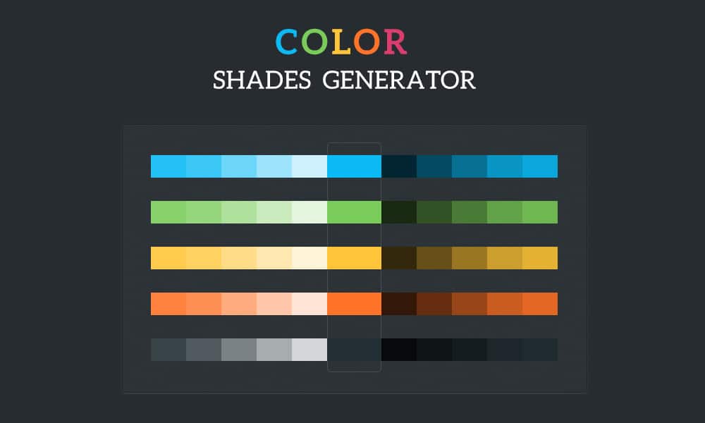 Colour Shades Generator PSD