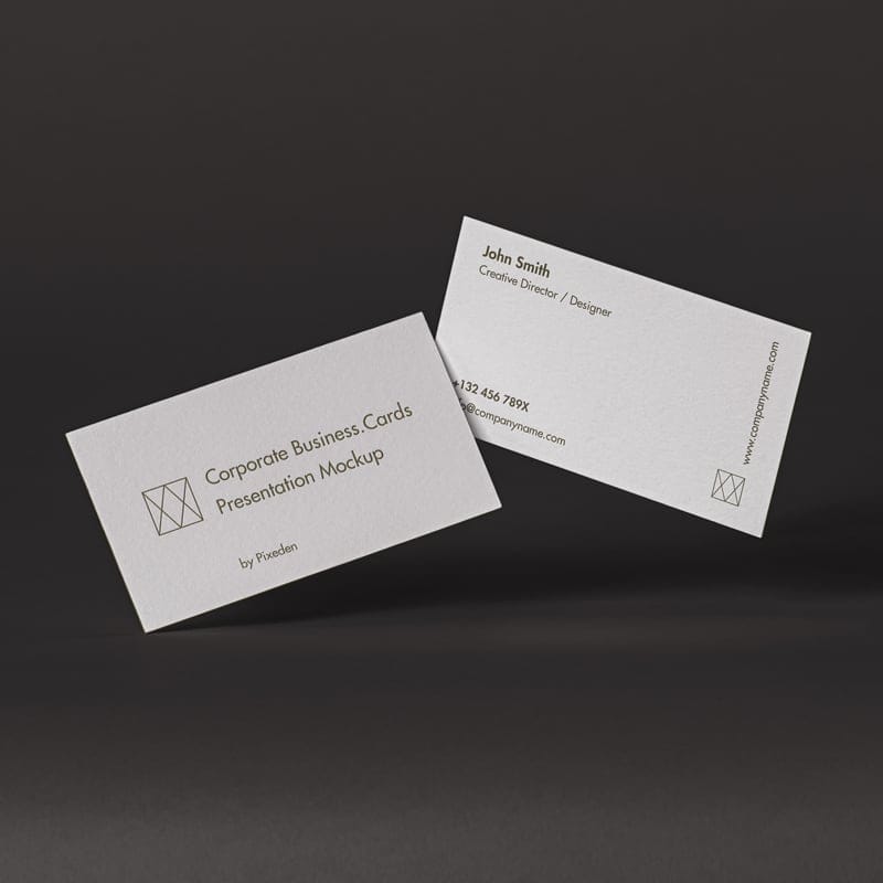 Corporate PSD Business Card Mockup