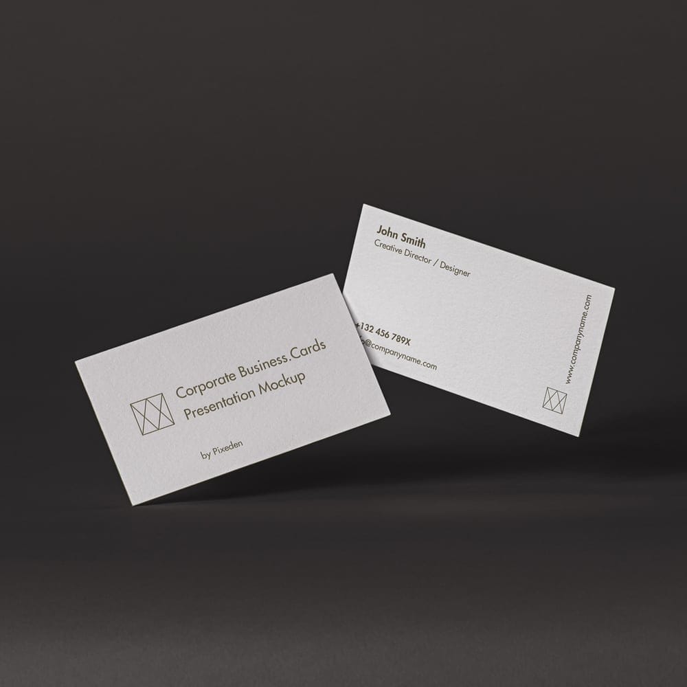 Corporate PSD Business Card Mockup