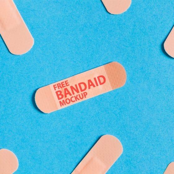 Free Band-Aid Mockup PSD Template