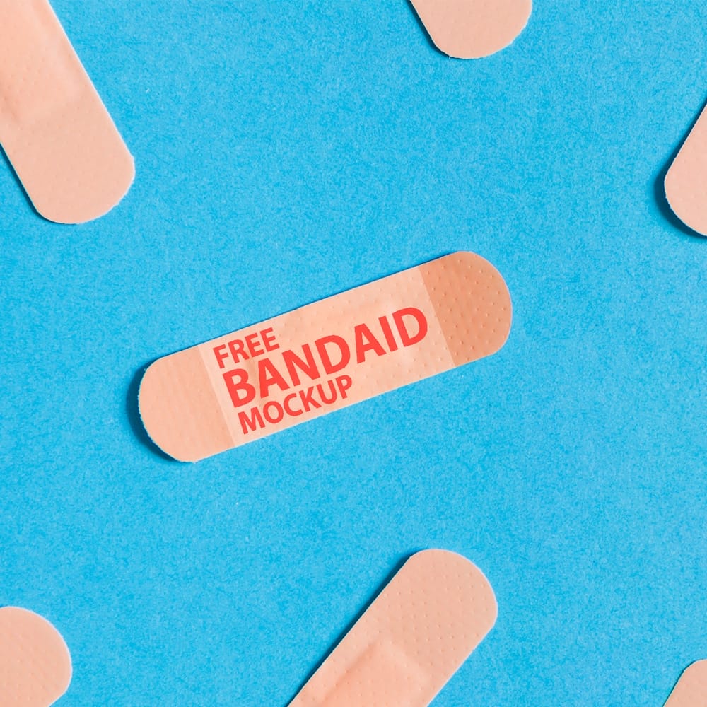 Free Band-Aid Mockup PSD Template