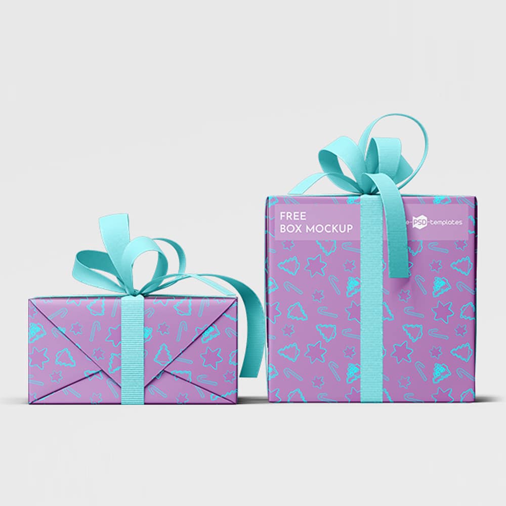 Free Box Mockup Template in PSD