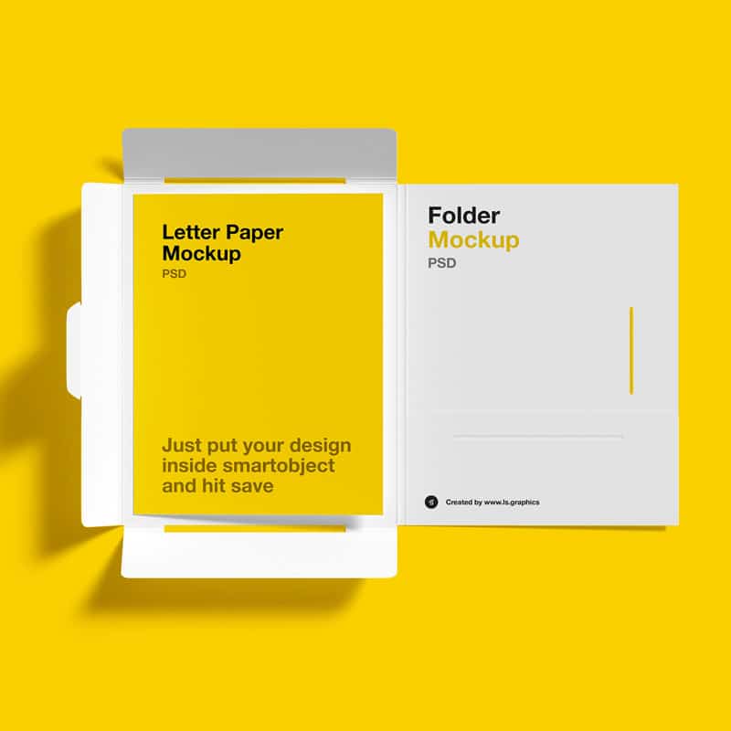 Free Brochure Folder Letter Mockups
