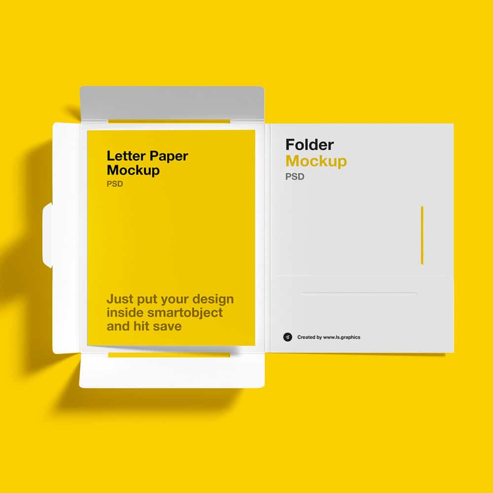 Free Brochure Folder Letter Mockups