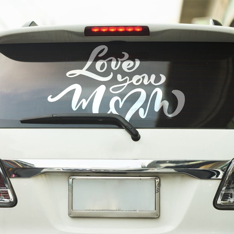 Free Car Lettering Decal Mockup PSD Template