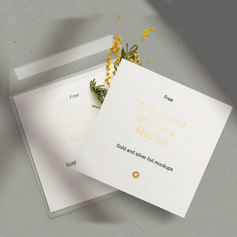 Free Envelope & Card Mockup