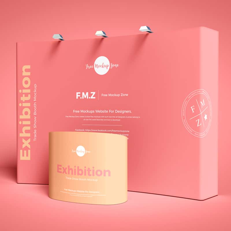 Free Exhibition Trade Show Booth Mockup