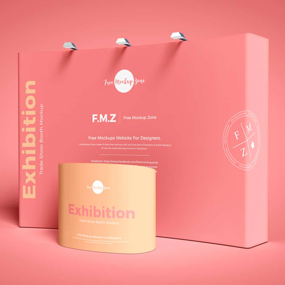 Free Exhibition Trade Show Booth Mockup