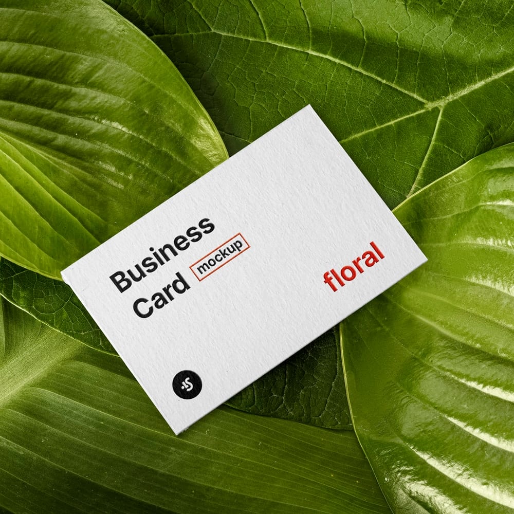 Free Floral Business Card Mockup