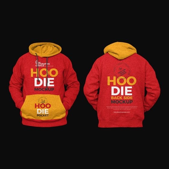 Free Front and Back Hoodie Mockup