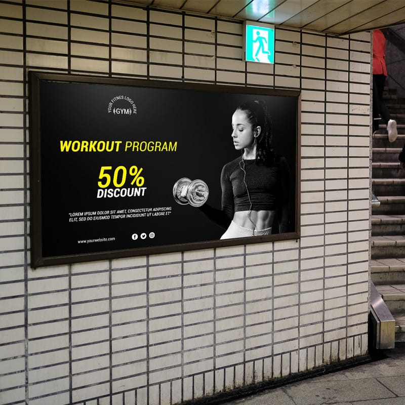 Free Giant Roadside Billboard Mockup PSD Template