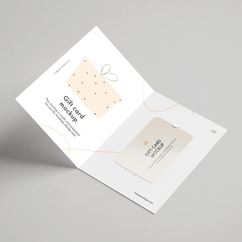 Free Gift Card Mockup