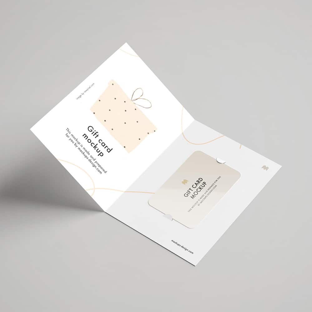 Free Gift Card Mockup