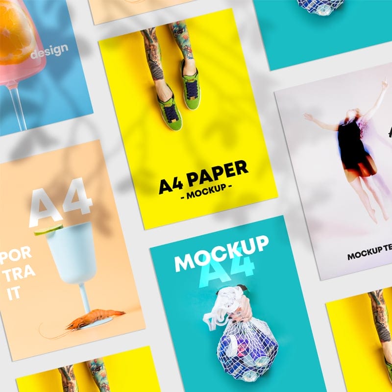 Free Grid Flyers Mockup PSD