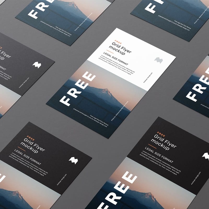Free Legal Size Flyer Grid Mockup