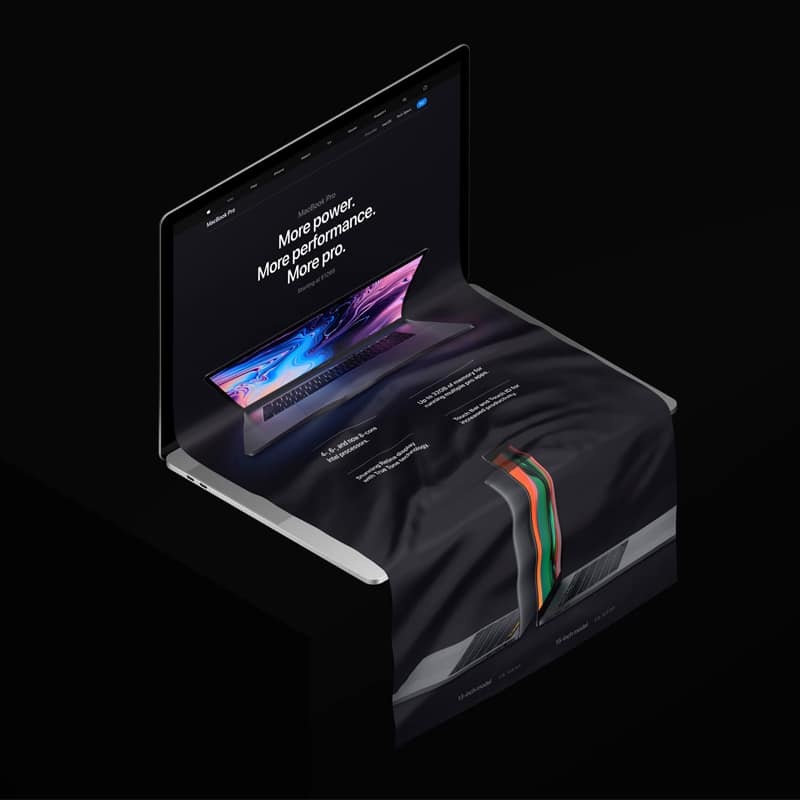 Free MacBook Long Scroll Mockup