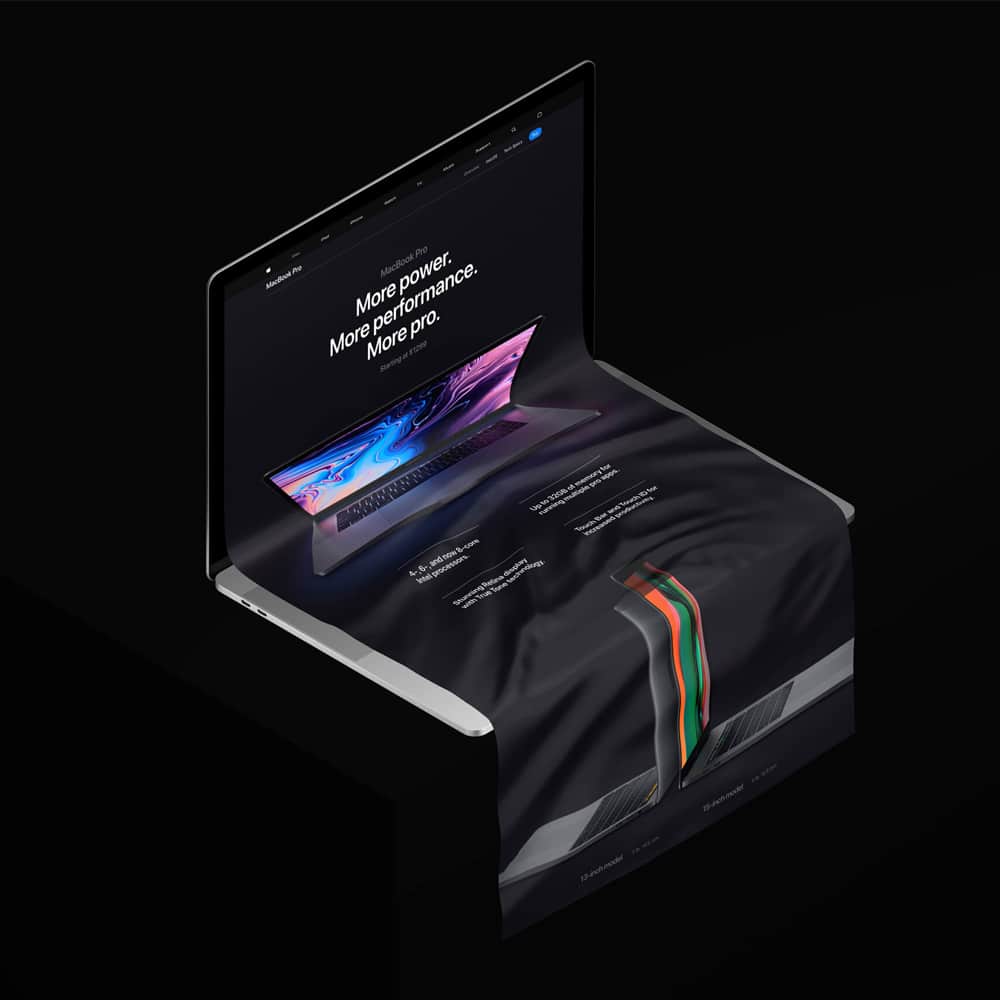 Free MacBook Long Scroll Mockup