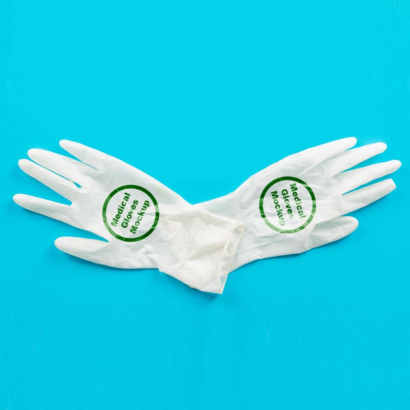 Free Medical Gloves Mockup PSD Template