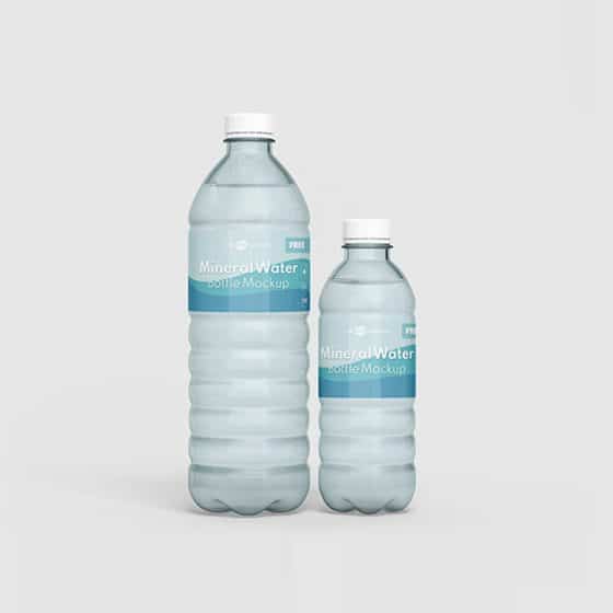 Free Mineral Water Bottle Mockup In PSD » CSS Author