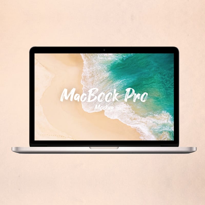 Free Minimalist Macbook Pro Mockup