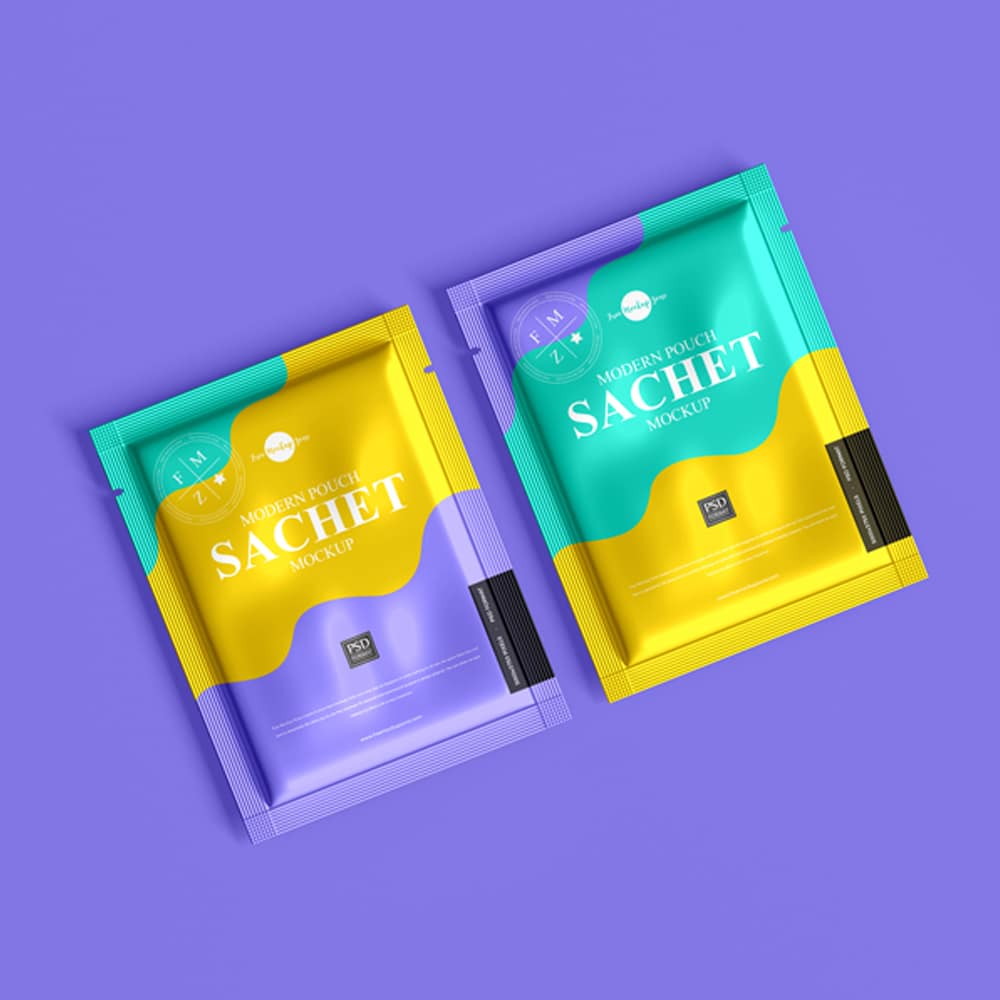 Free Modern Pouch Sachet Mockup