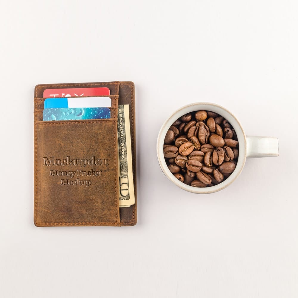 Free Money Packet Mockup PSD Template
