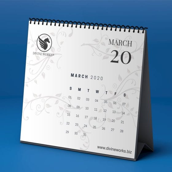 Free Month Calendar Mockup PSD
