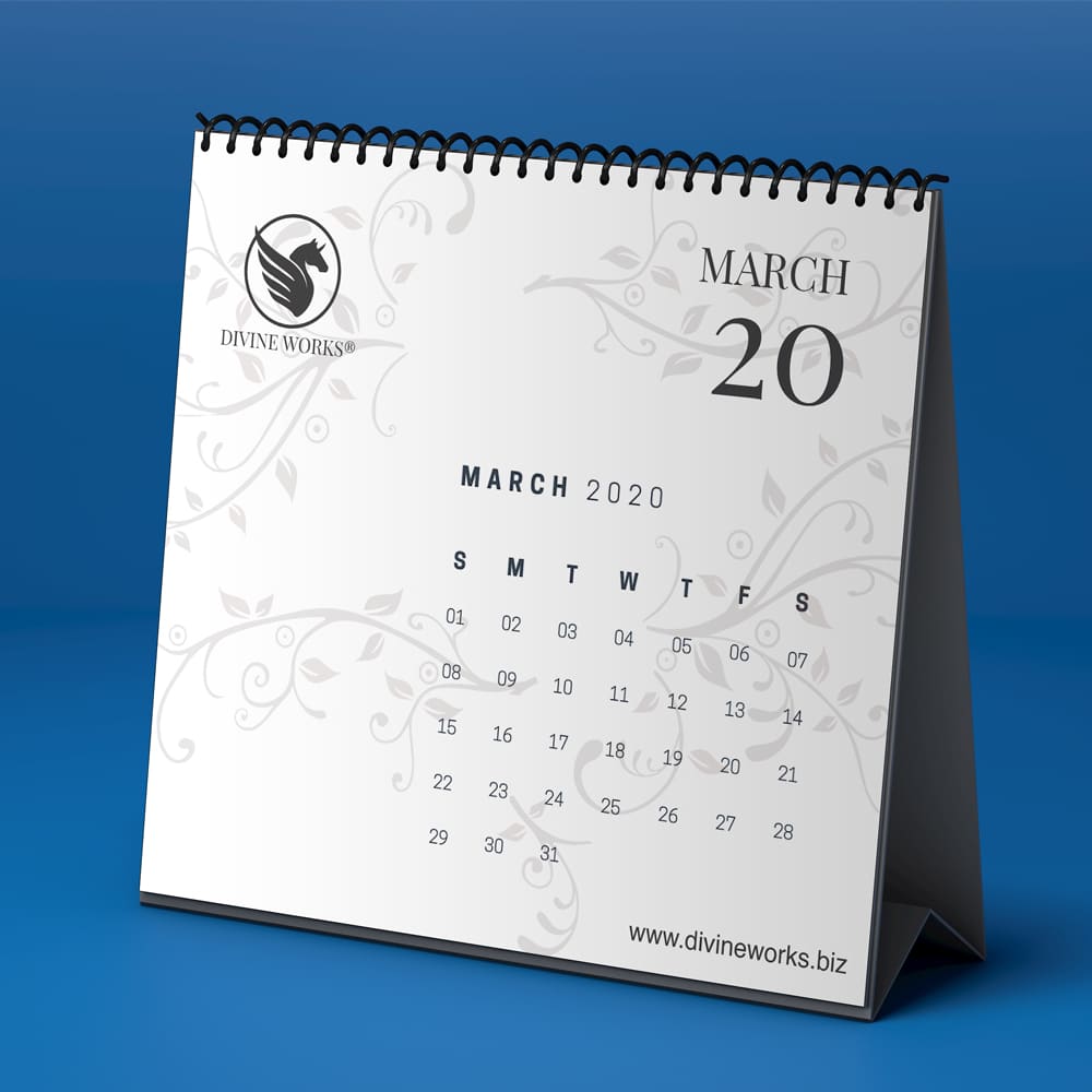 Free Month Calendar Mockup PSD