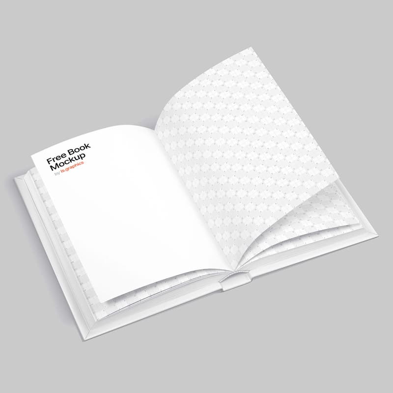 Free Opened Book Mockup