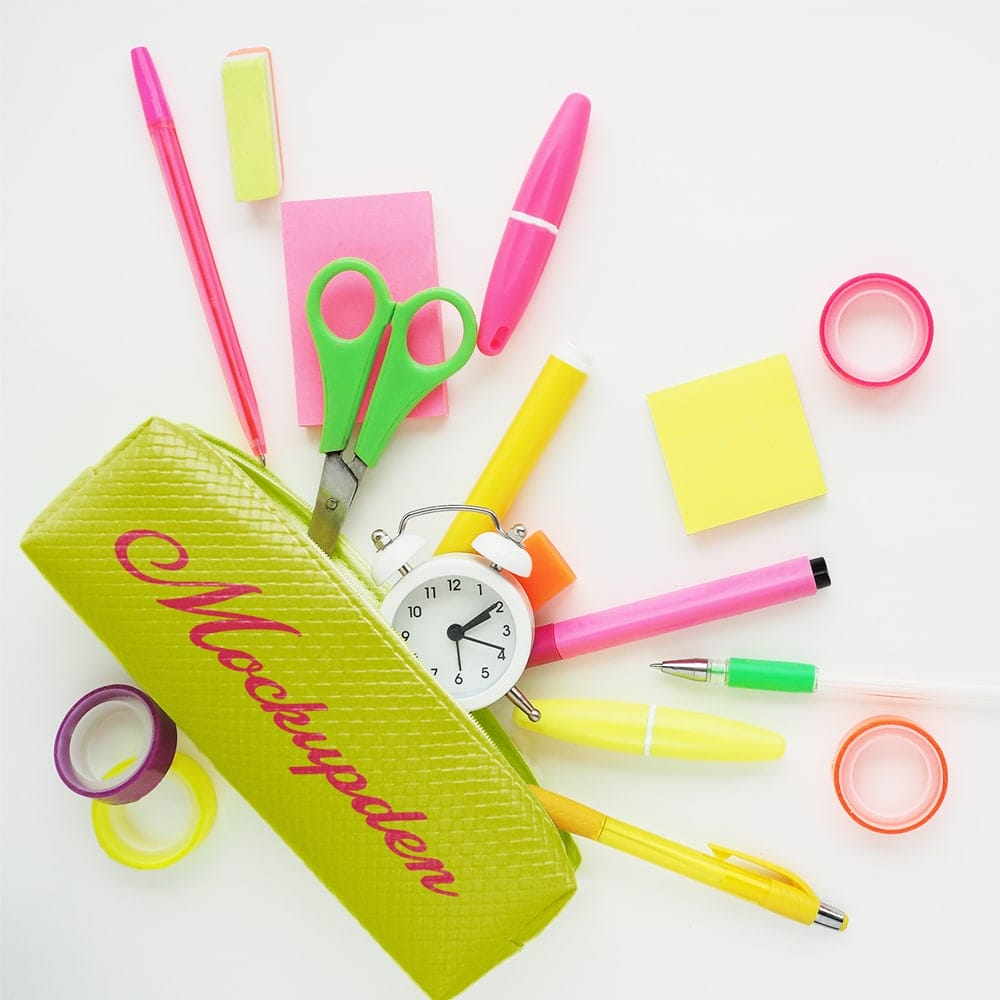 Free Pencil Case Mockup PSD Template