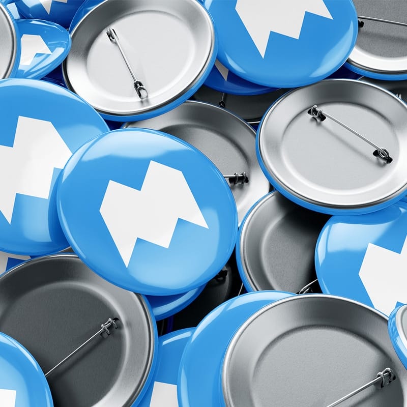 Free Pin Button Mockup