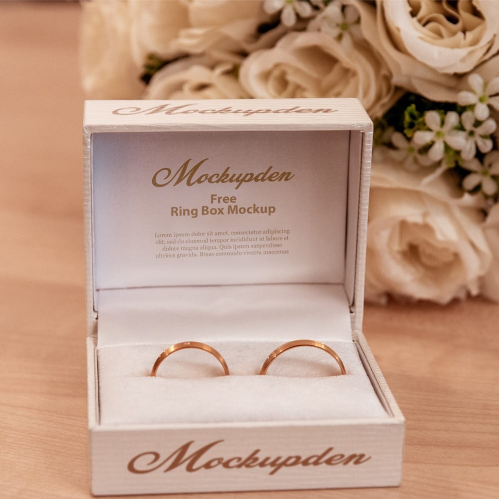 Free Ring Box Mockup PSD Template