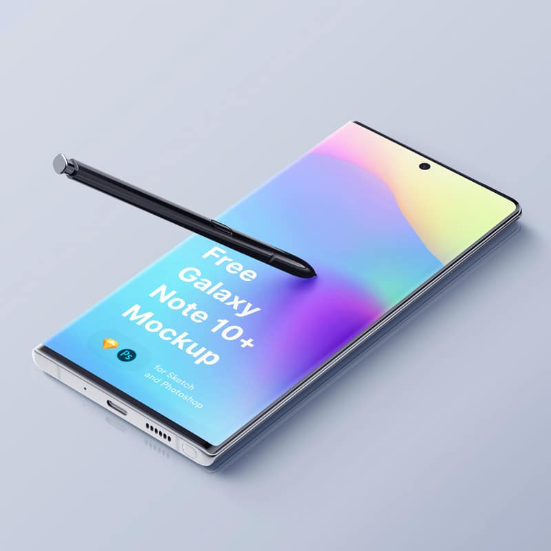 Free Samsung Galaxy Note 10 Plus Mockup