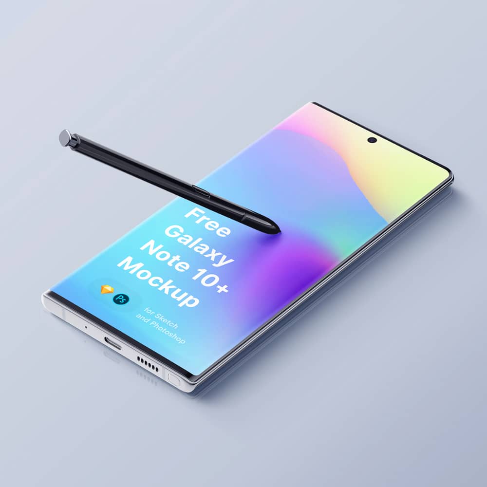 Free Samsung Galaxy Note 10 Plus Mockup